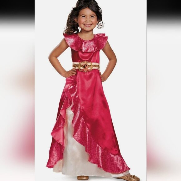 Disney Elena of Avalor Red & White Dress Halloween Costume - NWT Size M 7-8 - Picture 1 of 5